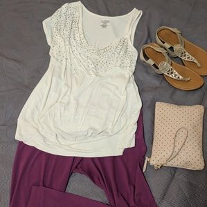 Blouse- Silver studded Off the shoulder from LB